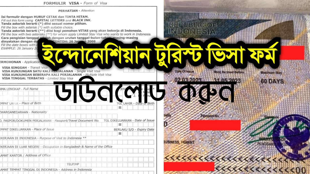 Download Indonesian tourist visa form